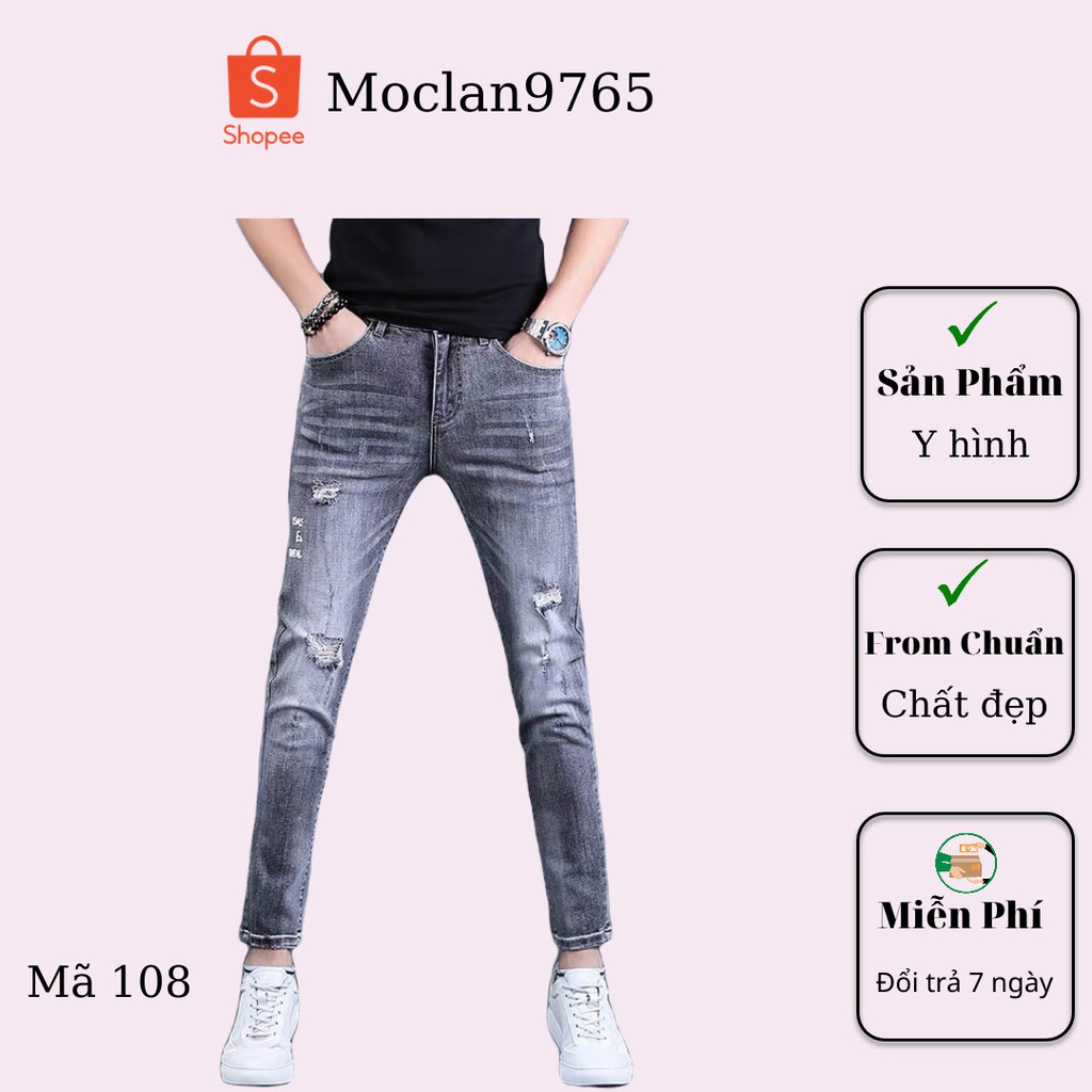 Quần jean nam cao cấp, chất liệu bò ( jean ) mềm mịn, from chuẩn, có nhiều mẫu đi kèm Moclan71