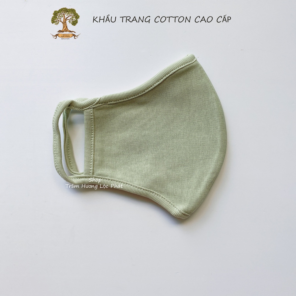 Khẩu Trang Vải Cotton Cao Cấp Chống tia UV Màu Xám Sang Trọng (1 cái)