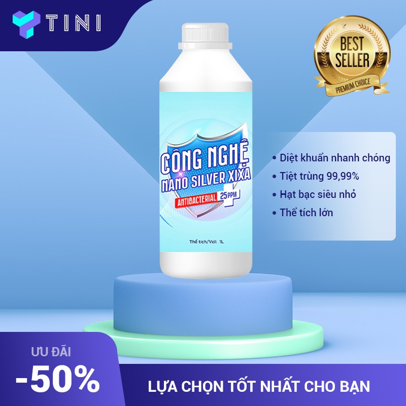 Dung Dịch Khử Khuẩn Nano Bạc Xixa, Sát Khuẩn Ô Tô Văn Phòng Hiệu Quả 500ML 1L 2L