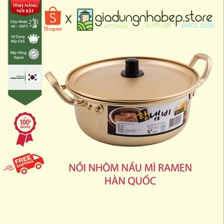 BỘ TÔ + NỒI NẤU MÌ PHONG CÁCH HÀN QUỐC - Chất liệu hợp kim nhôm cao cấp - ( Có bếp từ )
