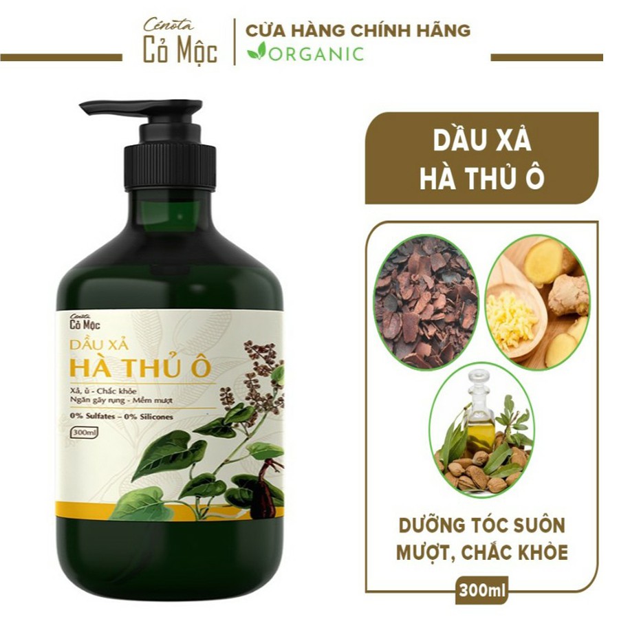 Dầu Xả Hà Thủ Ô Cenota Cỏ Mộc Ngăn Gãy Rụng, Mềm Mượt 300ml