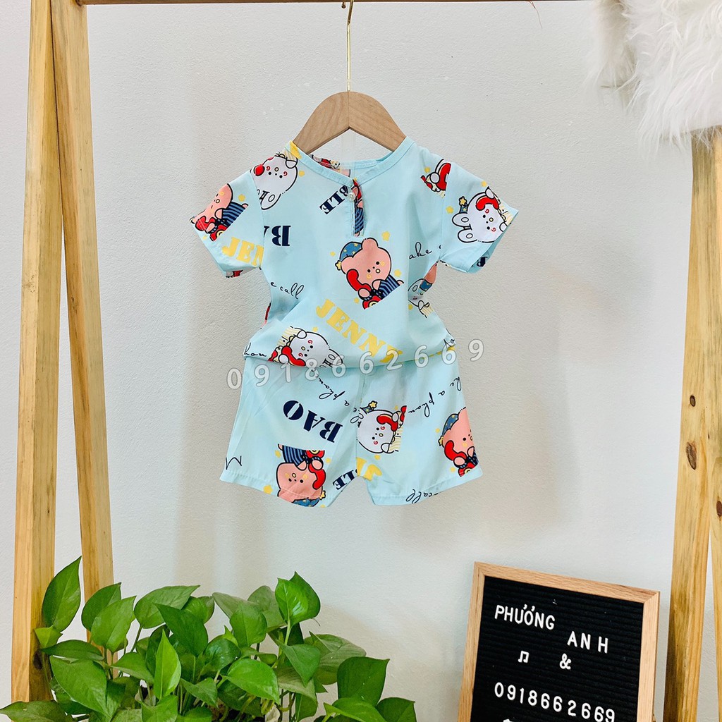 [Mã 252FASHIONSALE giảm 12% đơn 99K] Bộ cộc hè bé trai, vải lanh lụa ( tole) loại 1 size 5-22 kg