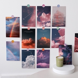 Set 15 ảnh dán tường trang trí phòng, postcard decor phòng phong cảnh bầu trời