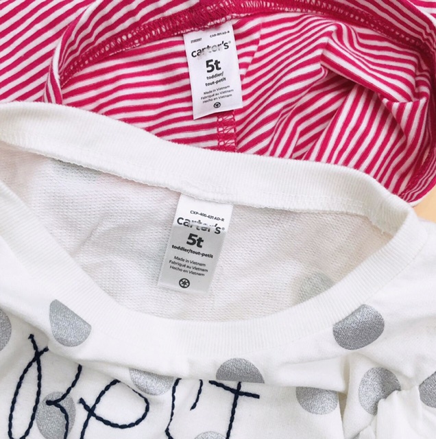 Set Carter dài tay bé gái