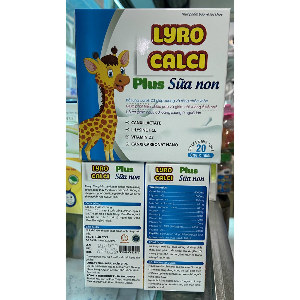 Lyro calci plus sữa non phát triển chiều cao, kích thích ăn ngon, cho xương chắc khoẻ chống còi xương, loãng xương