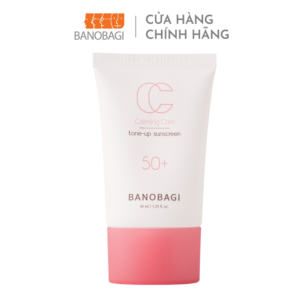 [MUA 1 TẶNG 1] Kem Chống Nắng Nâng Tone Trắng Hồng BANOBAGI Calming Care Tone Up Sunscreen 40ml