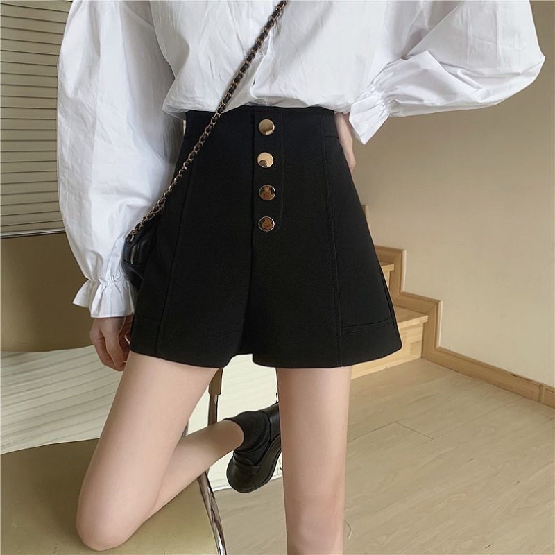 Quần Short nữ 4 khuy đồng  cạp siêu cao ,quần sooc đùi