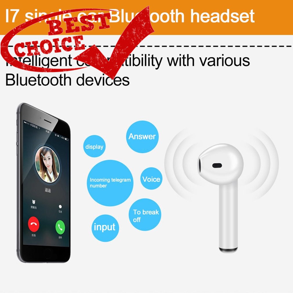 Tai Nghe Bluetooth Không Dây I7 V4.1 + Edr