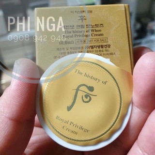 1 vỉ kem 0,6ml Kem dưỡng Whoo  Royal Privilege Cream