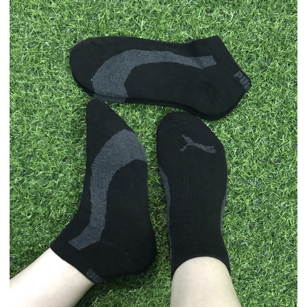 [HÀNG XUẤT XỊN] Tất vớ nam cổ ngắn Puma đệm dày xù, êm chân thoáng khí, kháng khuẩn thấm hút mồ hôi SPORT SOCKS
