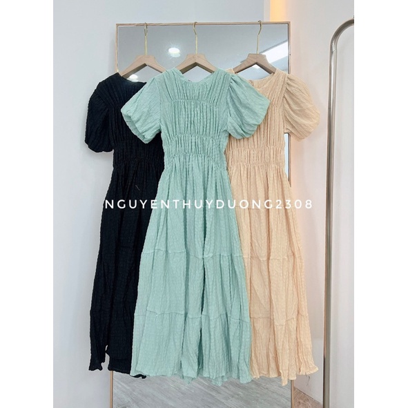 [HÀNG SẴN]VÁY-ĐẤM XỐP NHĂN DẬP LY TAY BỔNG “VERLIS DRESS” SIÊU XINH | BigBuy360 - bigbuy360.vn