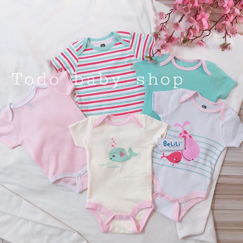 [INBOX CHỌN MẪU] Set 5 body chip cho bé gái hàng xuất dư, bodysuit bé gái