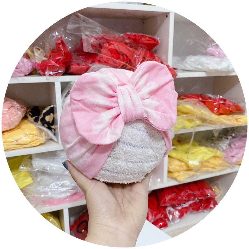 mũ turban hồng loang(sz5-10kg)