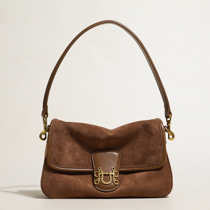 Túi Đeo Vai Da Lộn Cỡ Lớn Thiết Kế Cá Tính