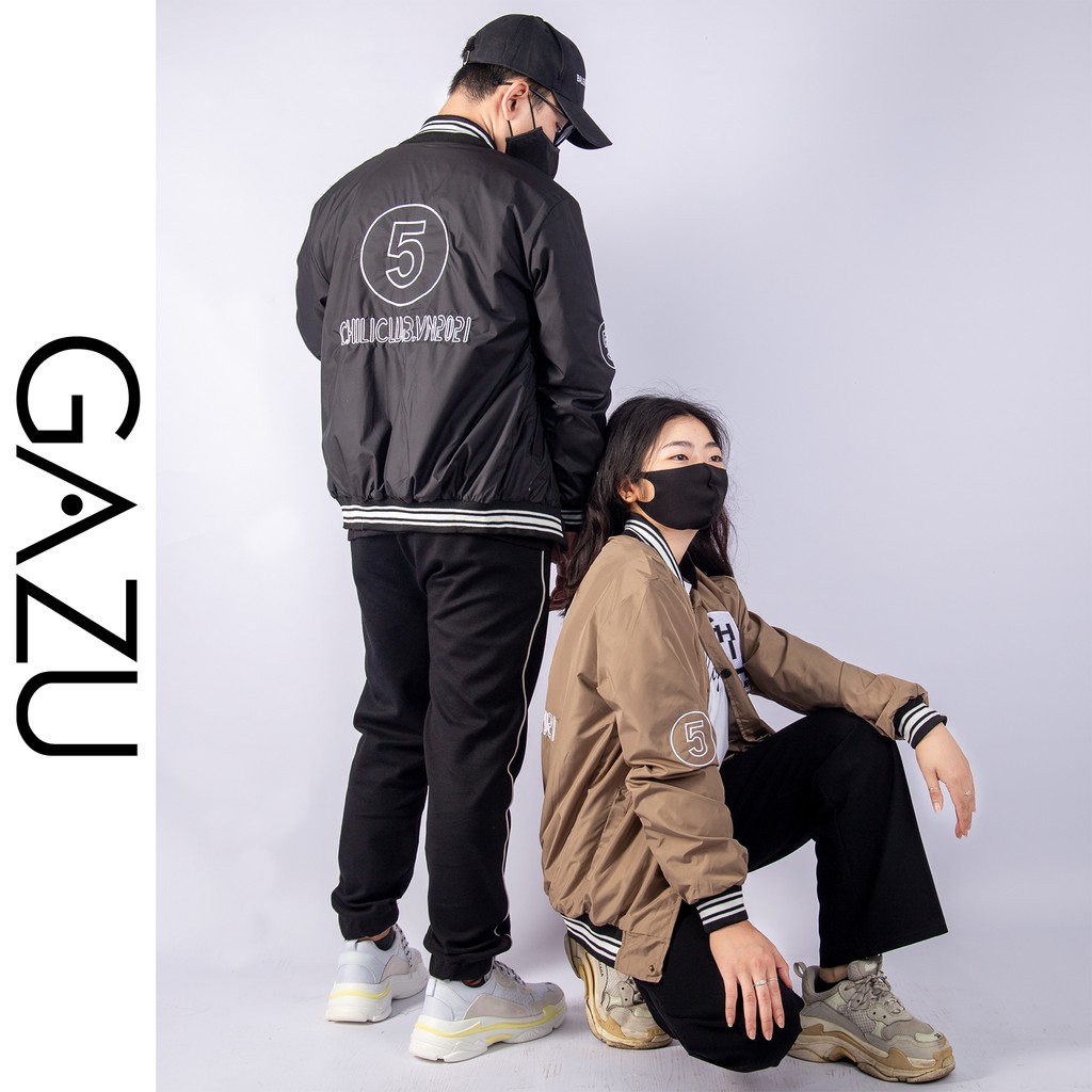 Áo khoác dù hai lớp GAZU Unisex nam nữ form rộng, áo bomber dù gió chất đẹp-GZ262