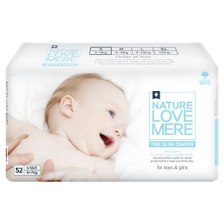 [Tã nội địa Hàn Quốc] Tã dán Nature Love Mere dành cho em bé size S(4 - 7kg) gói 52 miếng