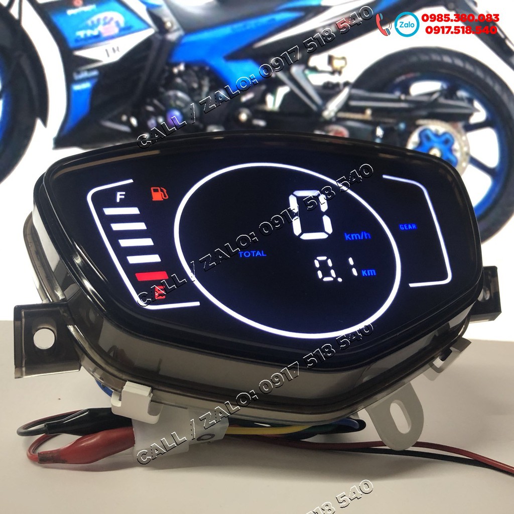 🏍 Đồng Hồ Lcd Full Led Cho Sirius, Exciter 2006 - 2010, Spark (mẫu new 2021) 🏍