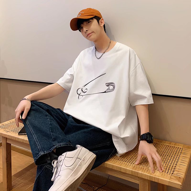 Áo Thun Tay Ngắn Dáng Rộng In Họa Tiết Hoạt Hình Phong Cách Hip Hop Nhật Bản Thời Trang Mùa Hè Cho Nam M-8XL