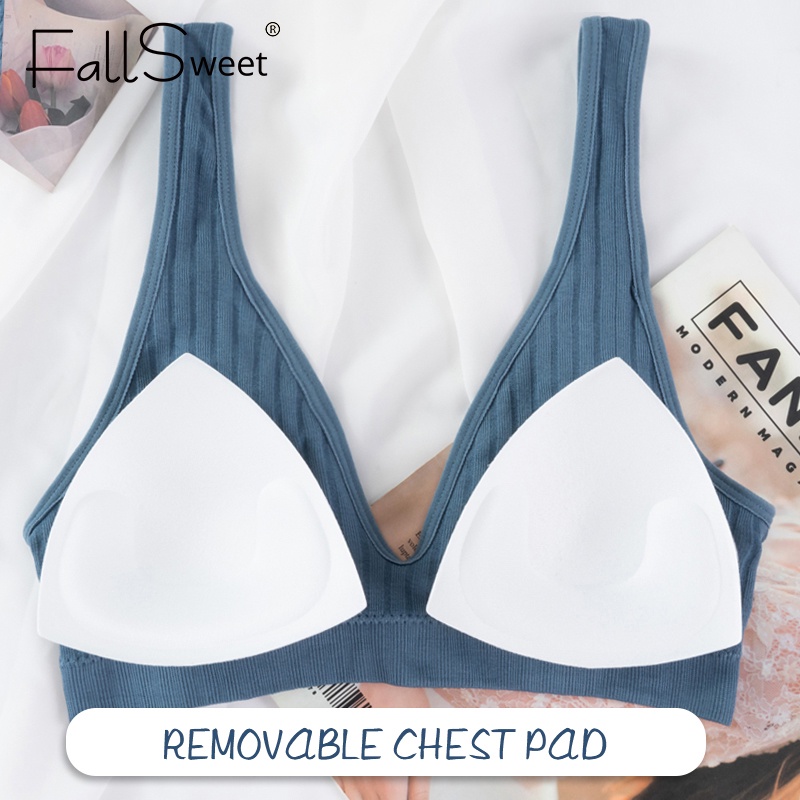 Áo ngực thể thao FallSweet không đường may cổ chữ v lưng đẹp gợi cảm cho nữ