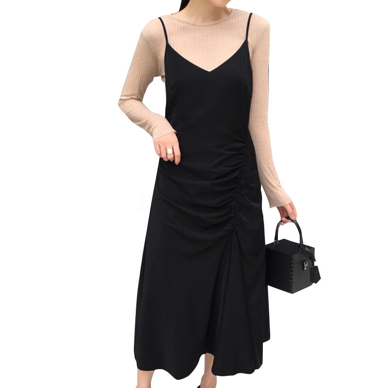 CELMIA Đầm dáng suông cổ chữ V thời trang đơn giản thanh lịch cho nữ