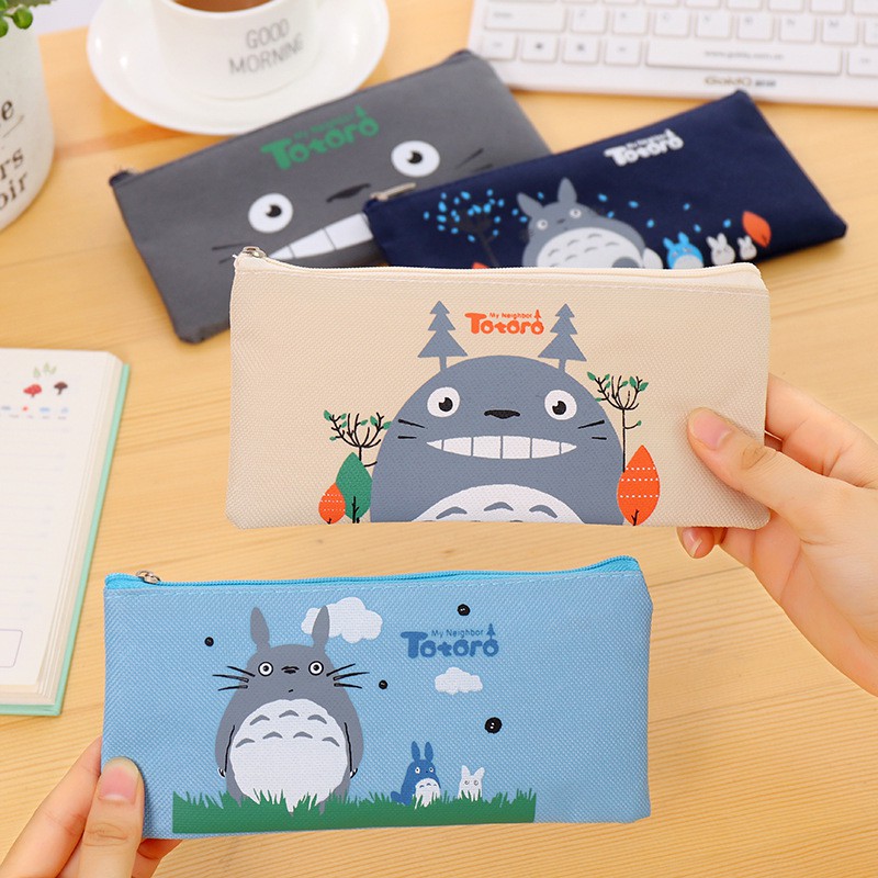 Hộp bút vải hình totoro dễ thương nhiều màu sắc