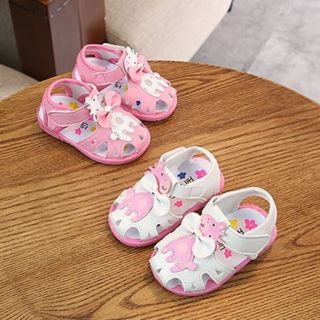 GIÀY TẬP ĐI ĐẾ CAO SU MỀM HÌNH BÉ LỪA CÓ KÈN-CC06