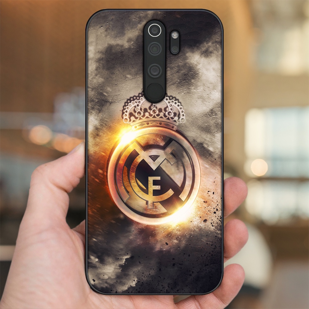 Ốp lưng Xiaomi Redmi Note 8 Pro viền đen in hình Real Madrid