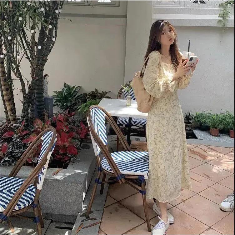 Đầm Hoa Cổ Vuông Thiết Kế Mới Thời Trang Dành Cho Nữ