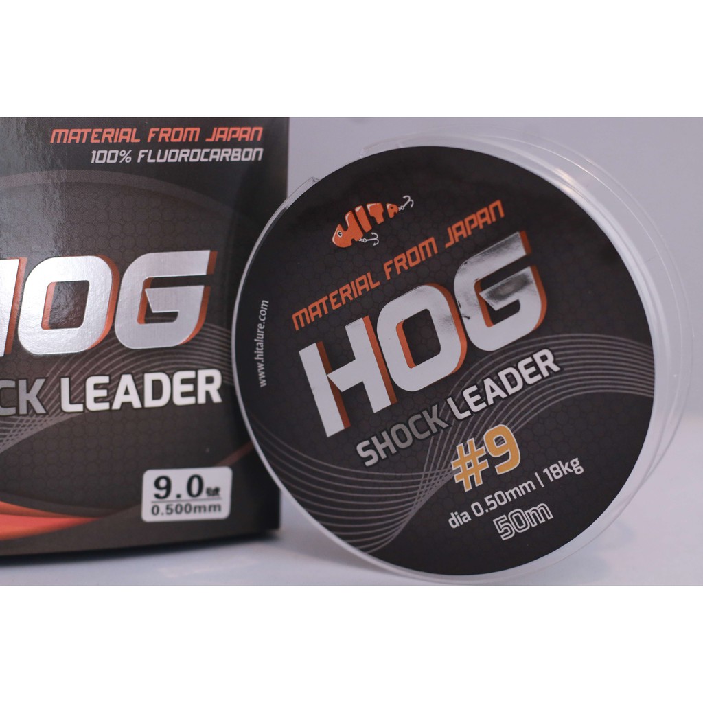Dây Shock Leader Fluoro Carbon chất lượng cao HOG Hirushima 50m HKN Fishing