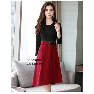 CHÂN VÁY XẾP LI PHỐI NÚT SILA