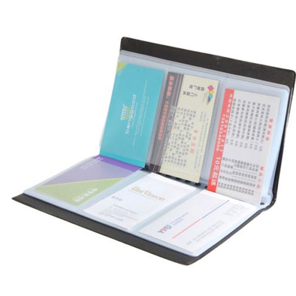 QQMALL Top 120 Cards Hot Book Keeper New Organizer Holder ID Credit Card Arrival Business Name Case/Multicolor