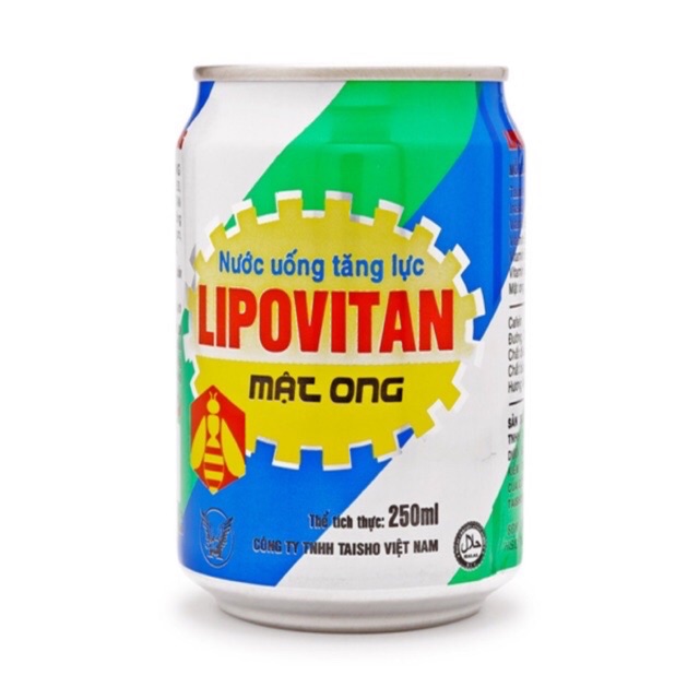 Thùng 24 Lon Nước Uống Tăng Lực Lipovitan Mật Ong/Tongkat Ali (24 lon x 250ml)