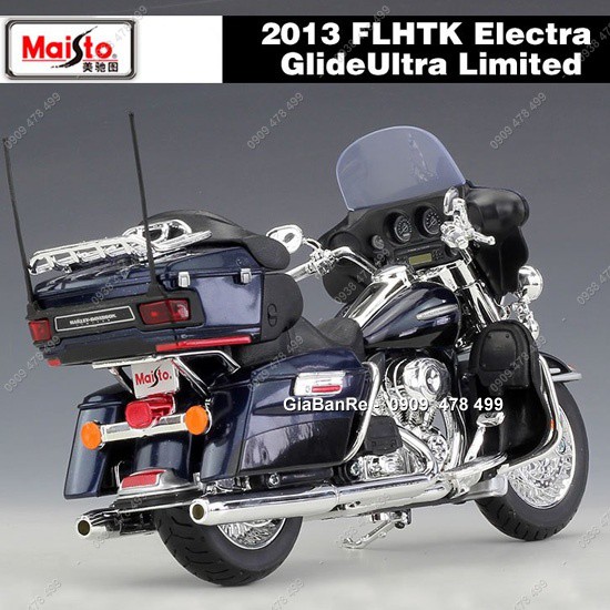 Xe Mô Hình Moto Harley Electra Glide  Tỉ Lệ 1:12- Xanh - Maisto - 8654.2