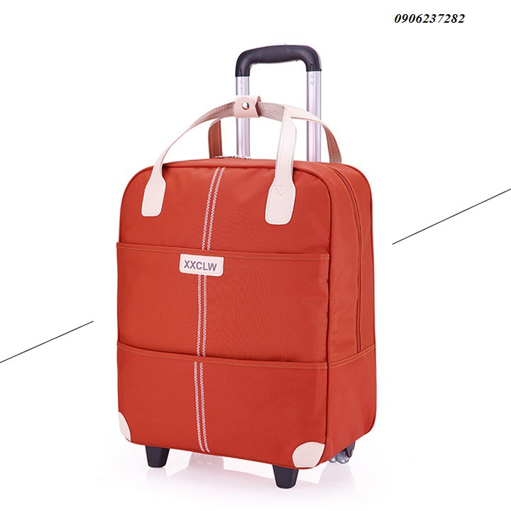 Sẵn Vali du lịch 20inch CÓ BÁNH XE KÉO TAY tặng kèm túi xách XXCLW RE0358 - vali kéo 20inch