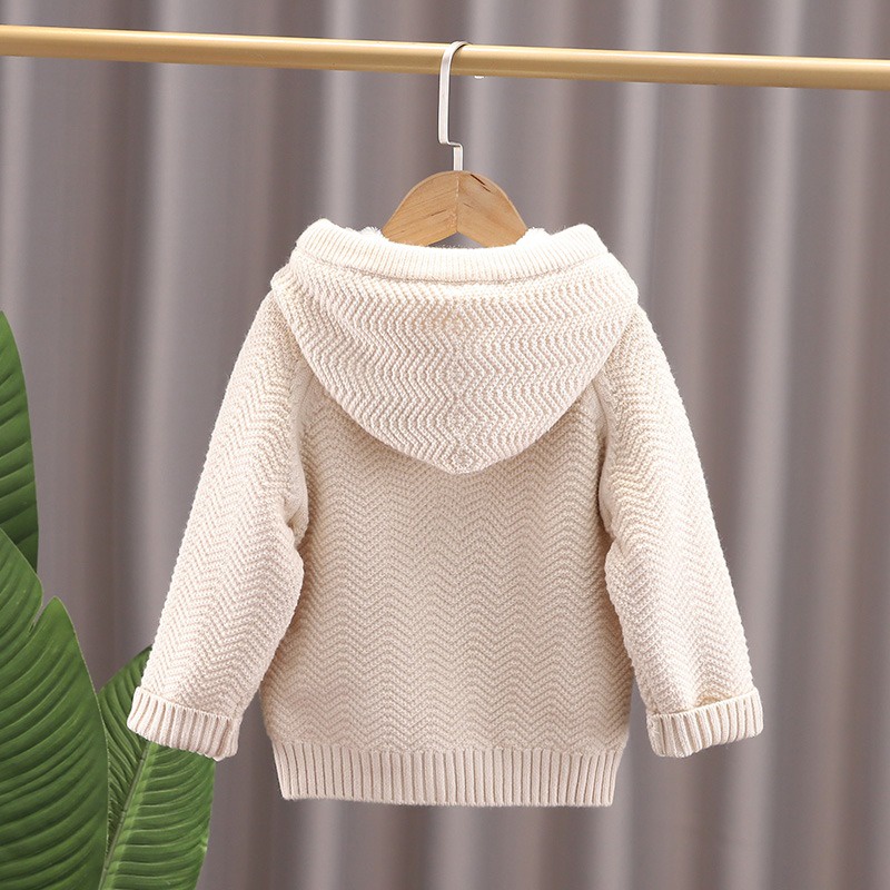 💕Áo khoác len lót lông 3 màu dày đẹp cho bé, áo khoác cho bé gái cực xinh💕