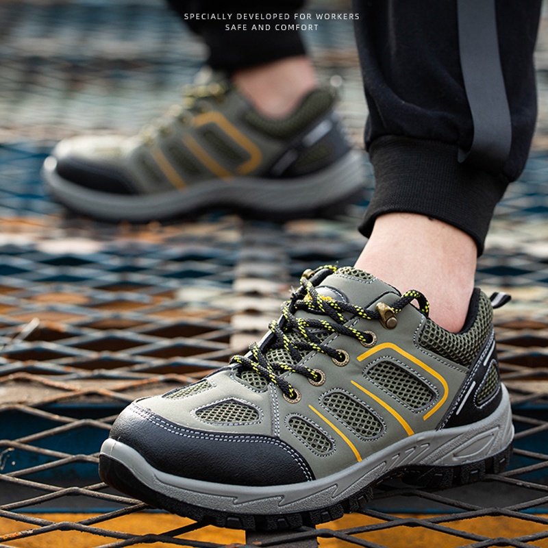 Giày Bảo Hộ Thể Thao Chống Tĩnh Điện ESD (Mã 829) Mũi Thép Đế Thép Chống Đập Chống Đâm Thoáng Khí