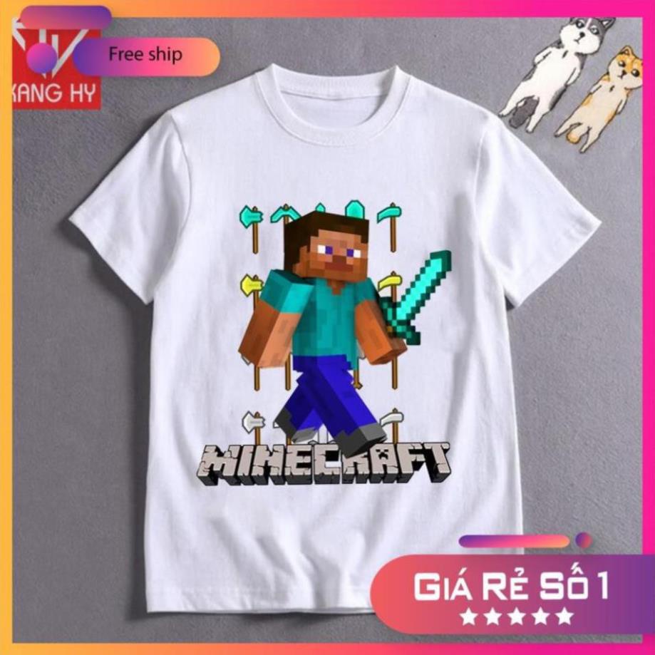 SALE- Áo thun tay ngắn in hình nhân vật trong game Minecraft F040 - ADT Store /uy tín chất lượng