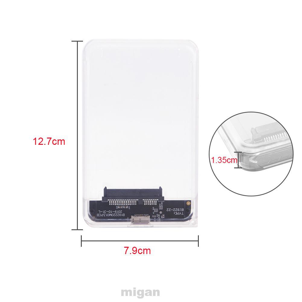 2.5inch Universal Clear Accessories Data Transmission For PC Laptop Large Memory HDD SSD External Hard Drive Enclosure