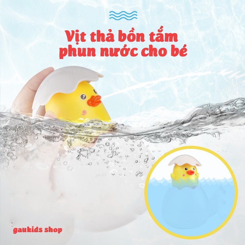 Đồ Chơi Bồn Tắm Trứng Nở Vịt ( Chim Cánh Cụt)  Thả Bồn Tắm Phun Nước Cho Bé