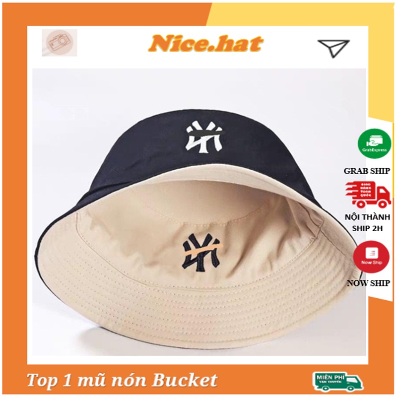 Mũ bucket NY hai mặt cao cấp nam nữ đẹp - ẢNH THẬT - Nón tròn vành rộng M11 ...