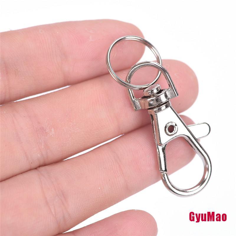 Set 10 Móc Khóa Dạng Kẹp Màu Bạc Tiện Dụng