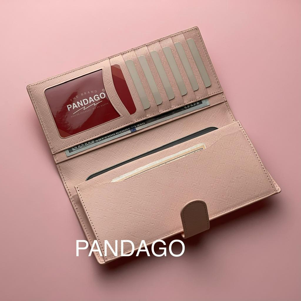 Ví Cầm Tay Nữ Pandago Keva Thời Trang Da Thật Cao Cấp Nhiều Ngăn