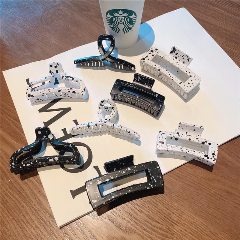 Kẹp tóc càng cua chữ nhật - Bobu Shop - mẫu mã đơn giản dễ kết hợp phối đồ - nhựa cao cấp cứng cáp - phụ kiện tóc