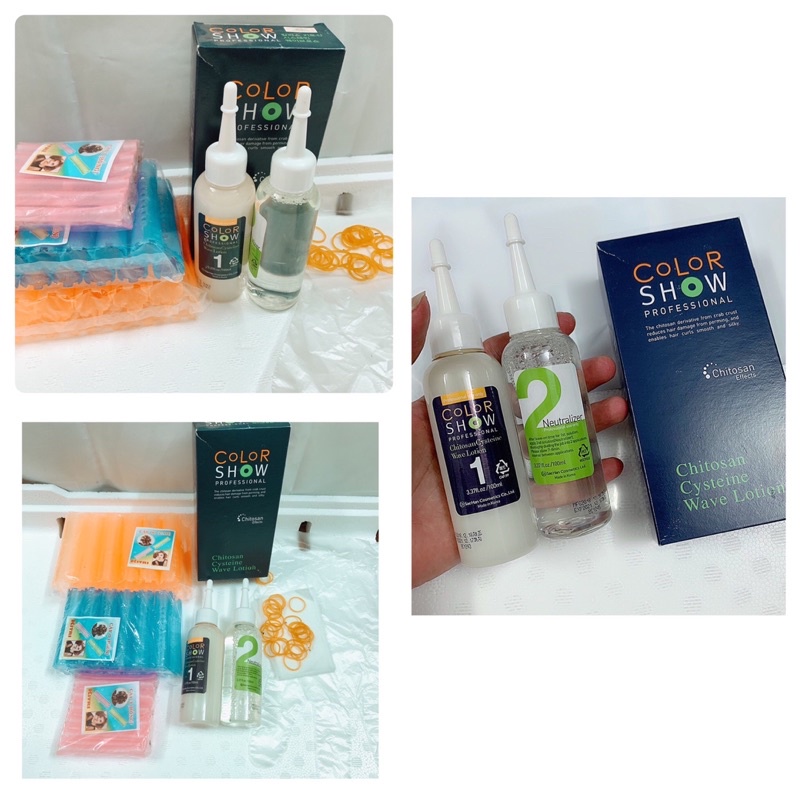Combo Thuốc Uốn Tóc Hàn Quốc COLOR SHOW Dùng Tại Nhà Uốn siêu dưỡng + 12 Trục uốn xoăn lạnh