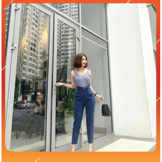 [Mã FAMAYWA giảm 10K đơn 50K] Quần Baggy Nữ lưng cao Phối Đai Siêu Sang | BigBuy360 - bigbuy360.vn