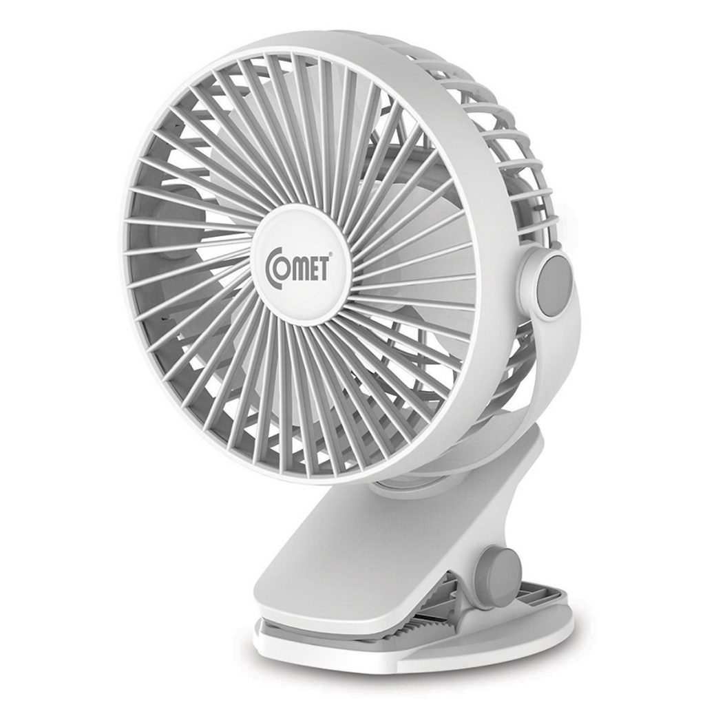 Quạt mini tích điện Comet CRF0705 - Kẹp nôi, Kẹp xe đẩy, Kẹp bàn đa năng - Hàng chính hãng - BH 12 Tháng