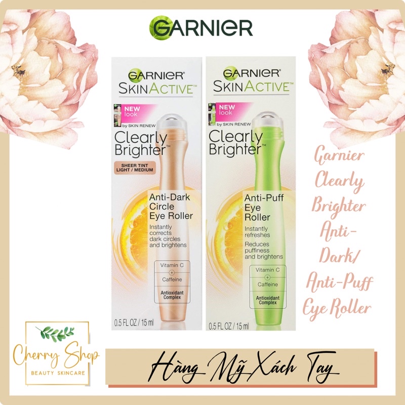 [Hàng USA] Kem làm giảm thâm quầng mắt Garnier Anti Dark-Circle Eye Roller (15ml)