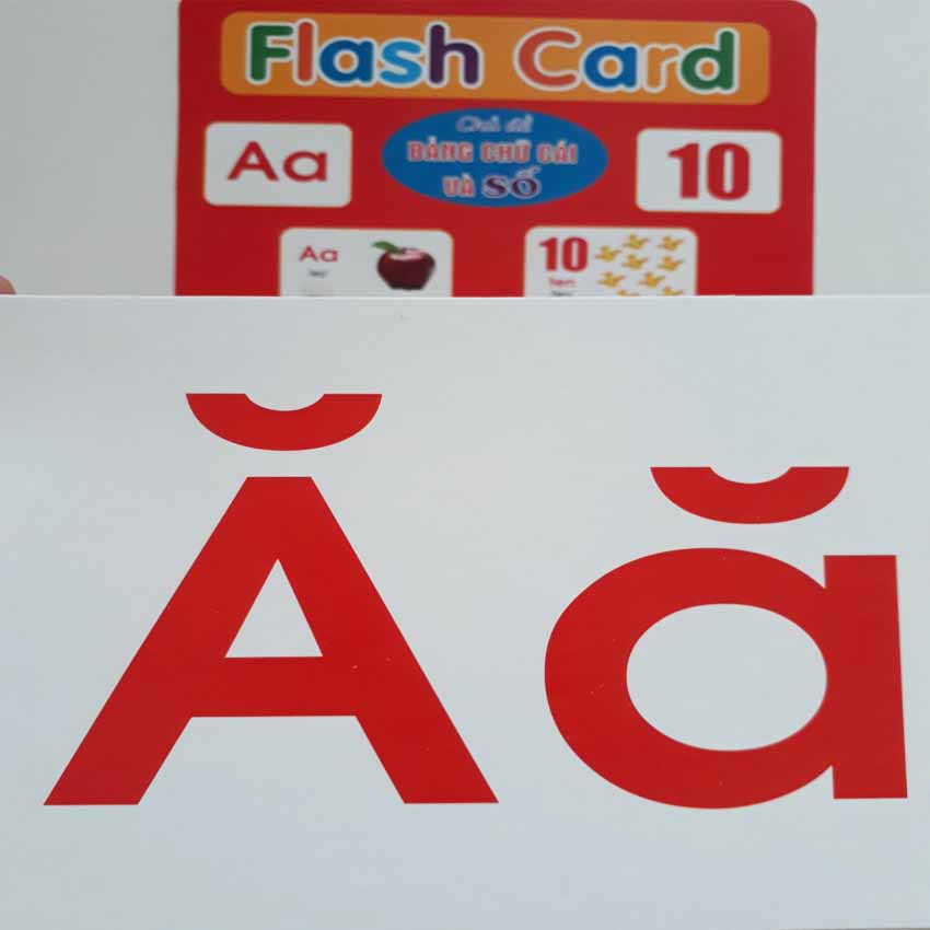 Thẻ học Flash Card chủ đề Bảng chữ cái và chữ số To Rõ Ràng cho bé