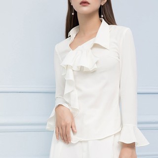 Áo sơ mi trắng nữ 💖Ảnh thật💖Áo trắng bèo tiểu thư