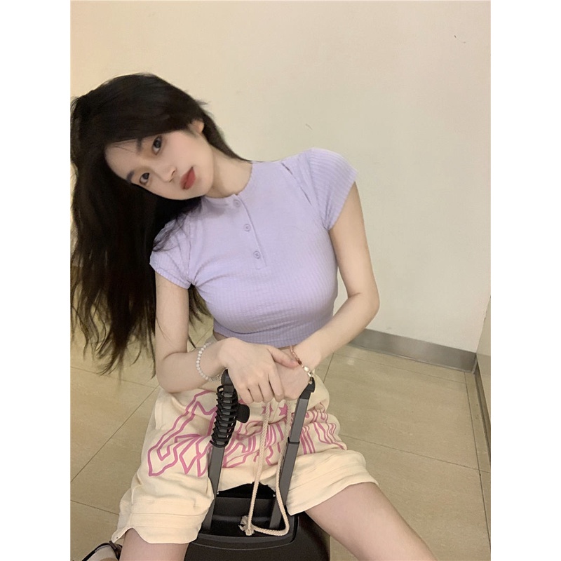 Áo Thun Tay Ngắn Dáng Ôm Thời Trang Mùa Hè Cho Nữ